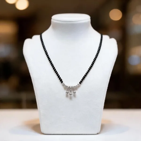 925_Sterling_Silver_Black_Beads_Mangalsutra_Pendant_For_Women