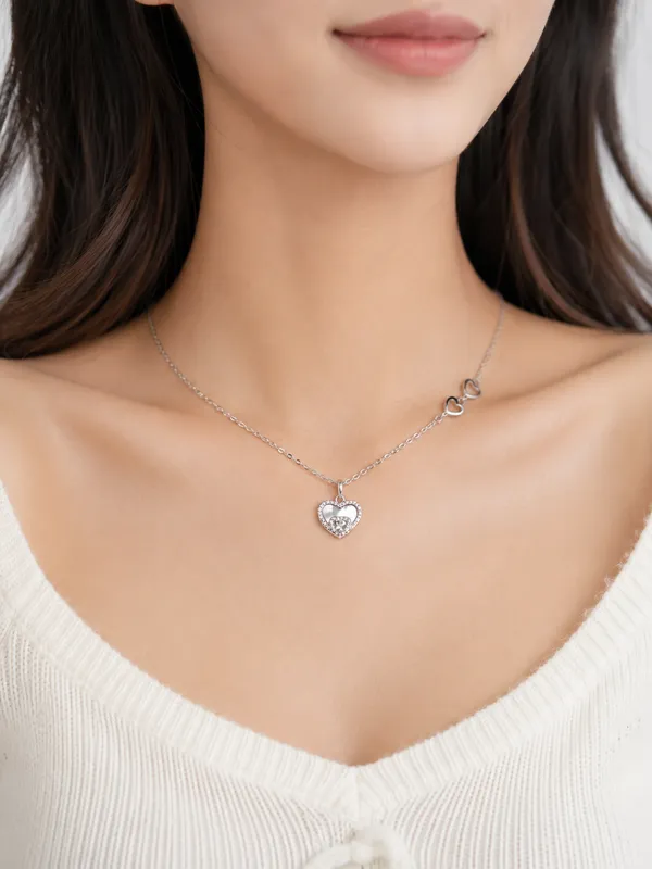 925_Sterling_Silver_Heart_Pendant_With_Chain_For_Women