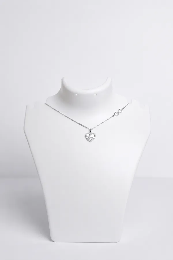 925_Sterling_Silver_Heart_Pendant_With_Chain_For_Women
