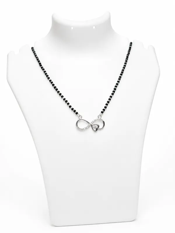 925_Sterling_Silver_Infinity_Heart_Black_Beads_Mangalsutra_Pendant_For_Women