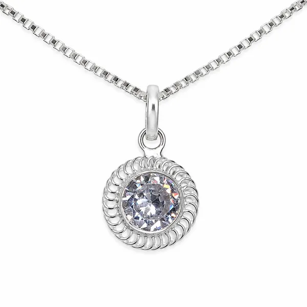 925_Sterling_Silver_Crescent_Moon_Crystal_Pendant_For_Women