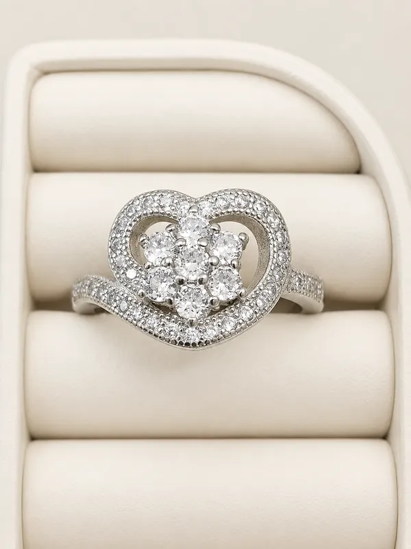 925_Sterling_Silver_Eternal_Heart_Bloom_Ring_For_Women