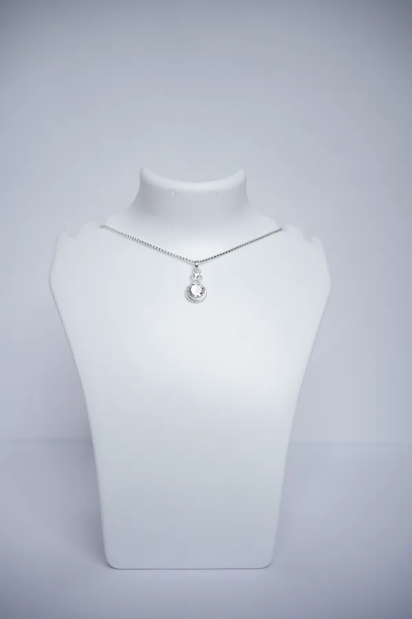 925_Sterling_Silver_Crystal_Pendant_For_Women