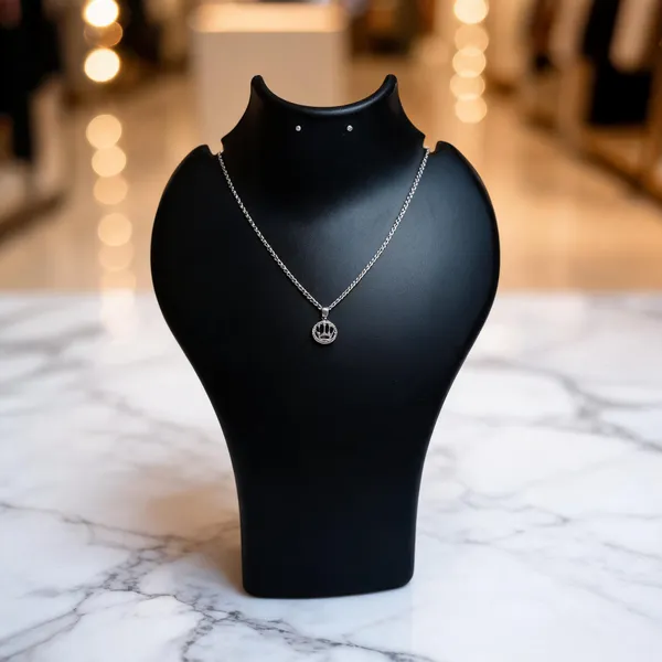 925_Sterling_Silver_Crystal_Crown_Pendant_For_Women