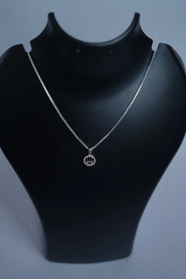 925_Sterling_Silver_Crystal_Crown_Pendant_For_Women
