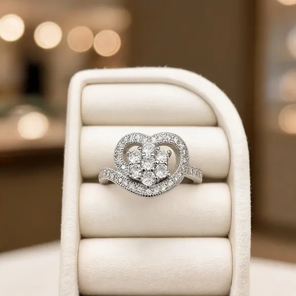 925_Sterling_Silver_Eternal_Heart_Bloom_Ring_For_Women