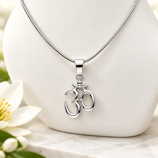 925_Sterling_Silver_Om_Pendant_For_Men_&_Women