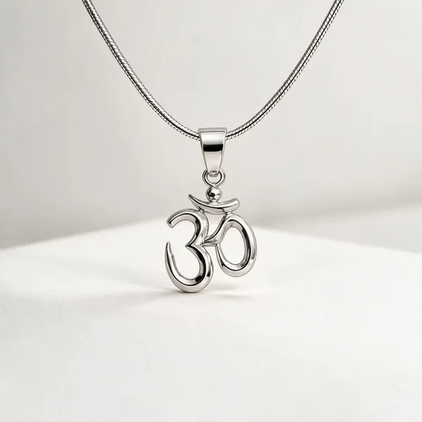925_Sterling_Silver_Om_Pendant_For_Men_&_Women