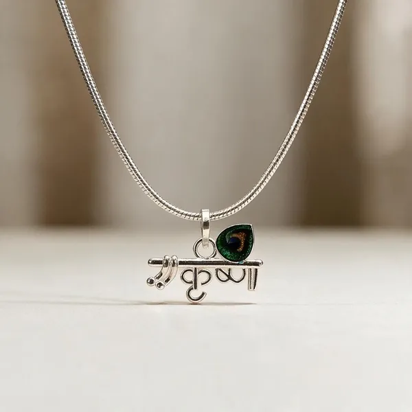 925_Sterling_Silver_Script_Pendant_For_Women