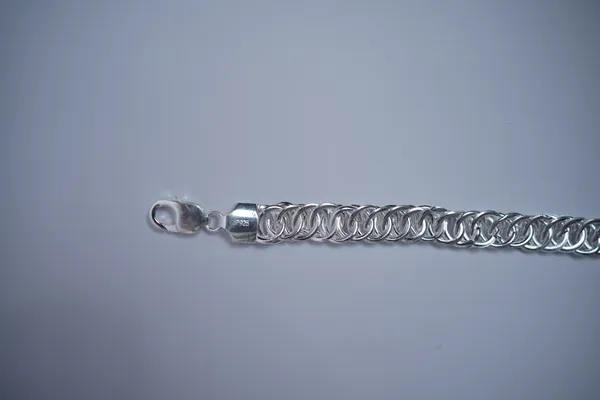 925_Sterling_Silver_Interlocked_Chain_Design_Bracelet_For_Men