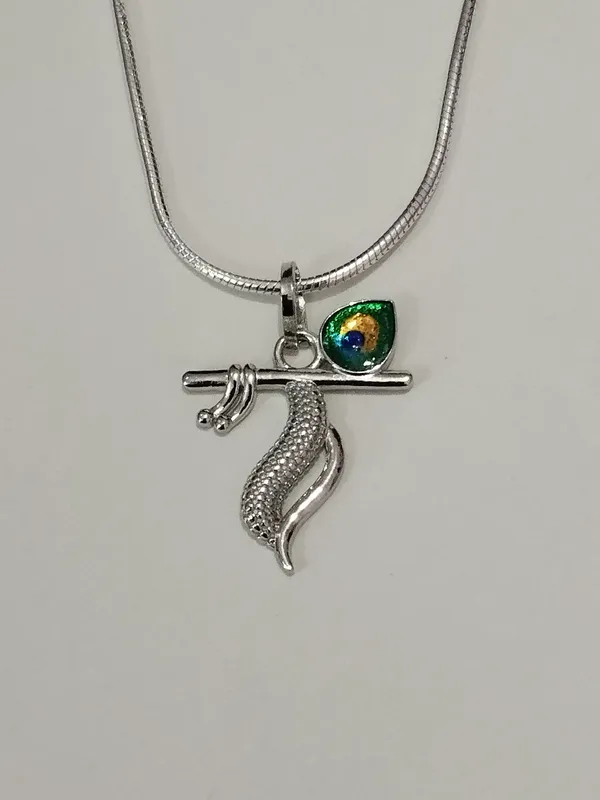 925_Sterling_Silver_Peacock_Flute_Pendant_For_Women