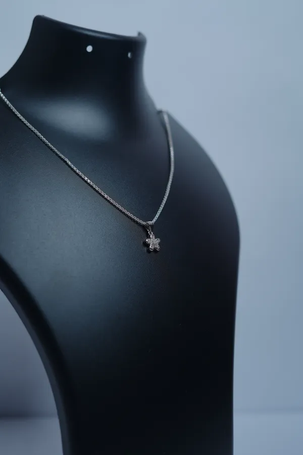 925_Sterling_Silver_Floral_Crystal_Pendant_For_Women