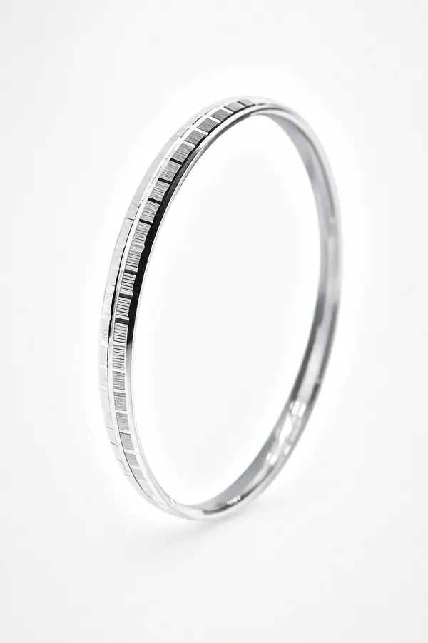 925_Sterling_Silver_Regal_Line_Textured_Kada_For_Men