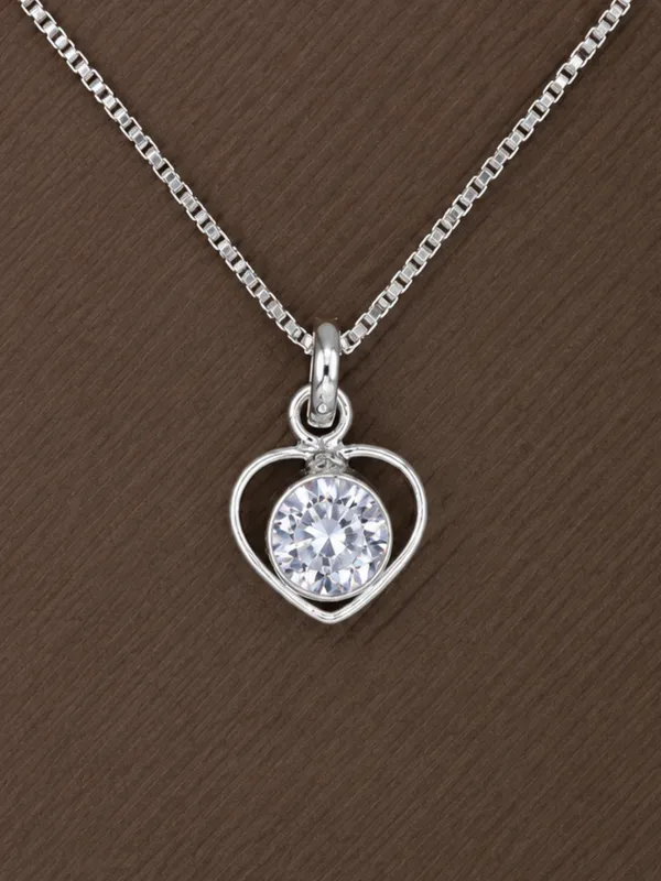 925_Sterling_Silver_Heart_Crystal_Charm_Pendant_For_Women