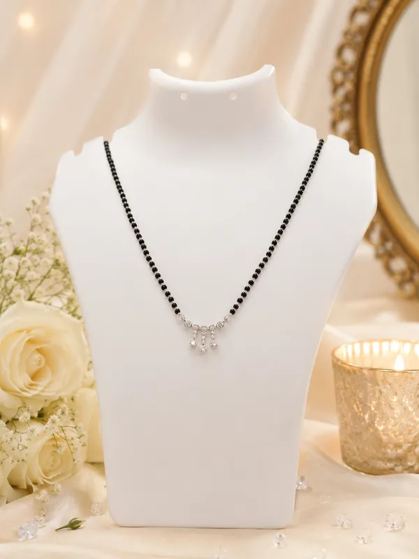 925_Sterling_Silver_Black_Beads_Mangalsutra_Pendant_For_Women