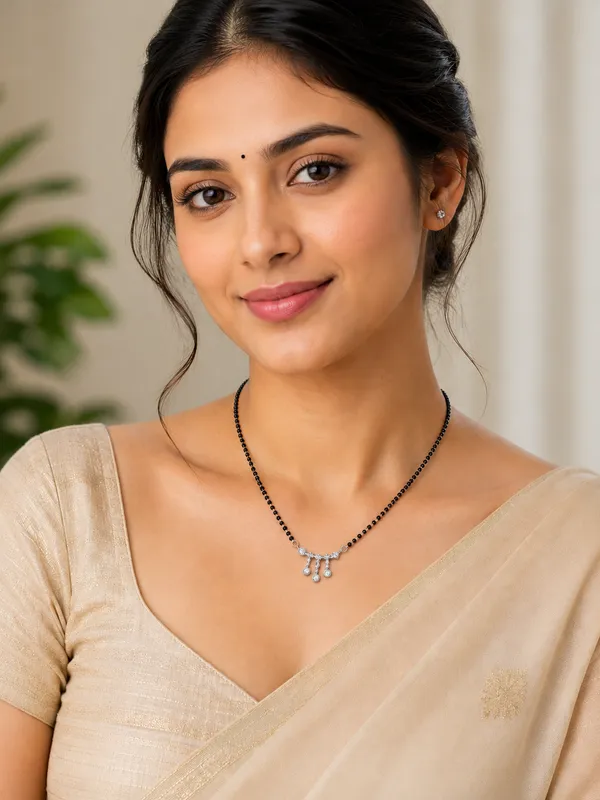 925_Sterling_Silver_Black_Beads_Mangalsutra_Pendant_For_Women