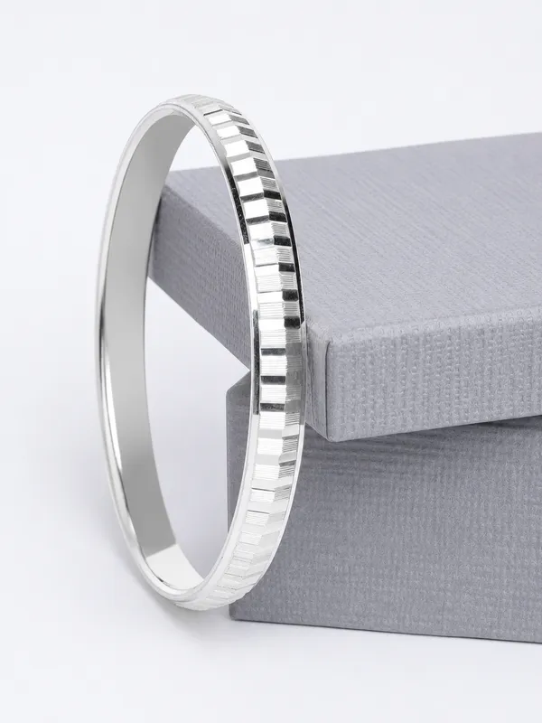 925_Sterling_Silver_Textured_Edge_Kada_For_Men