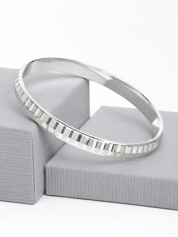 925_Sterling_Silver_Textured_Edge_Kada_For_Men