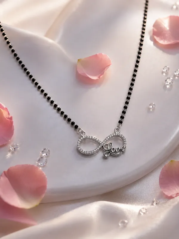 925_Sterling_Silver_Infinity_Love_Black_Beads_Mangalsutra_Pendant_For_Women