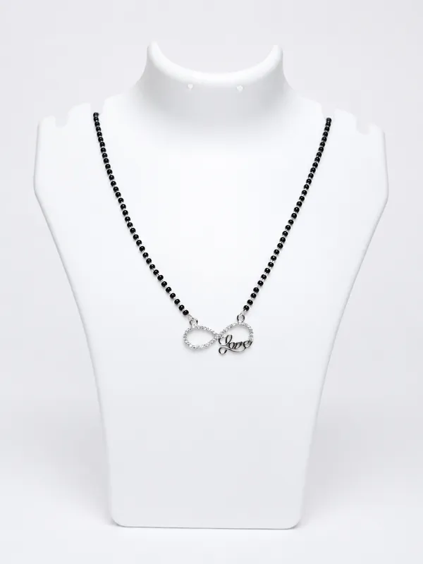 925_Sterling_Silver_Infinity_Love_Black_Beads_Mangalsutra_Pendant_For_Women