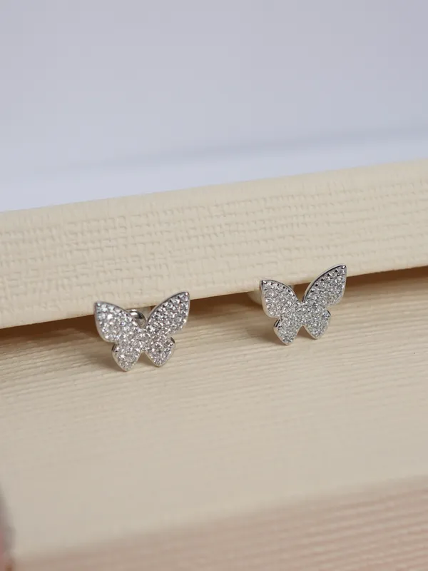 925_Sterling_Silver_Butterfly_Dual-Face_Earrings_For_Women