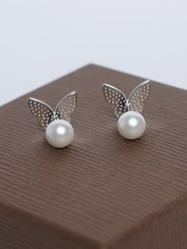 925_Sterling_Silver_Butterfly_Dual-Face_Earrings_For_Women