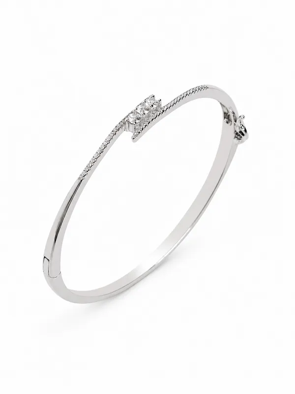 925_Sterling_Silver_Triple_Stone_Clip_Lock_Kada_For_Women
