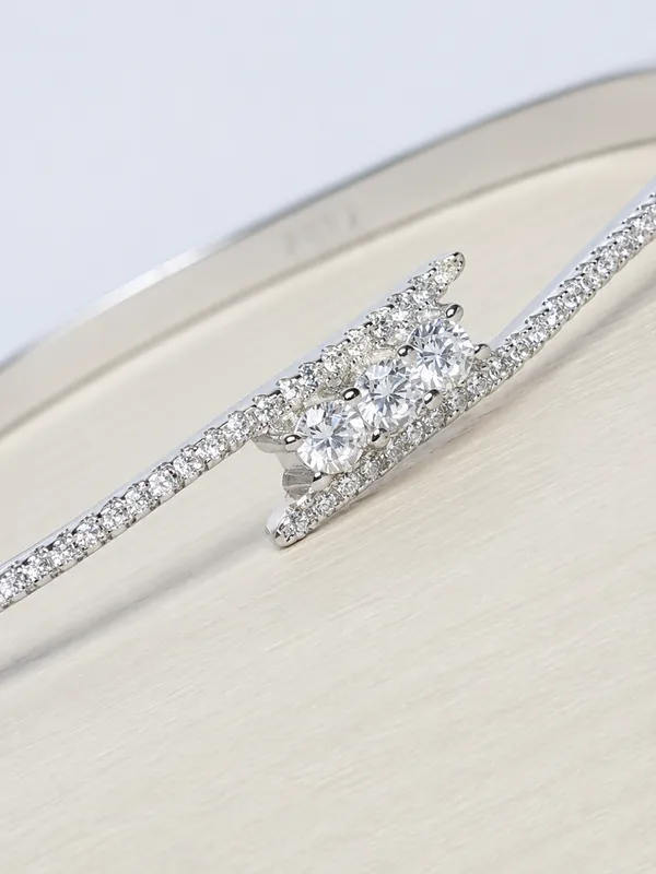 925_Sterling_Silver_Triple_Stone_Clip_Lock_Kada_For_Women