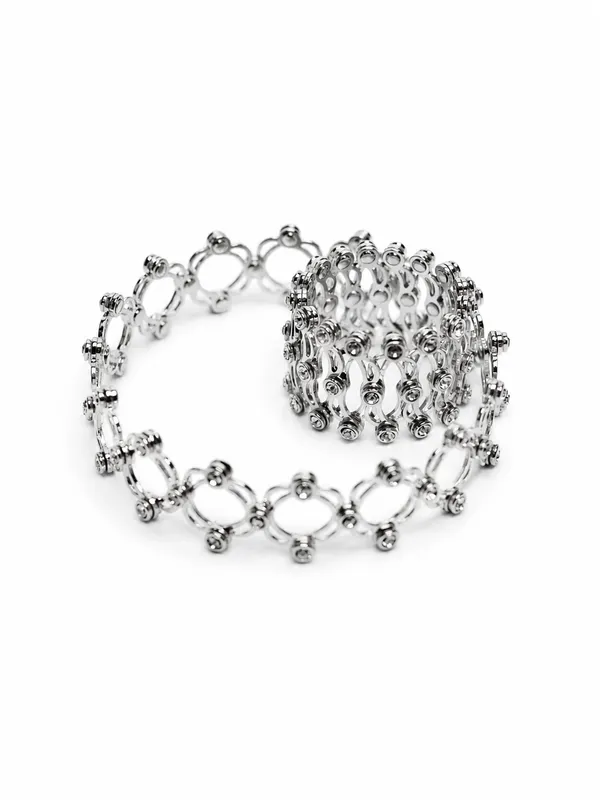 925_Sterling_Silver_Infinity_Bloom_Adjustable_Kada_Ring_For_Women