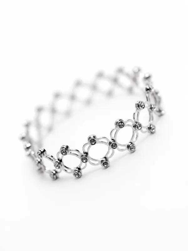 925_Sterling_Silver_Infinity_Bloom_Adjustable_Kada_Ring_For_Women