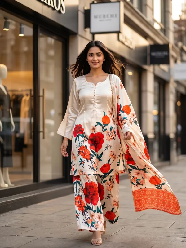White_Silk_Farsi_Floral_Print_Kurta_Palazzo_Set_With_Dupatta_For_Women