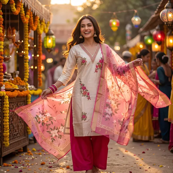 Cream_And_Pink_Glass_Roman_Silk_Emroided_Kurta_Palazzo_Set_With_Dupatta_For_Women