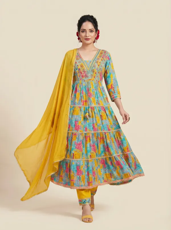 Multicolor_Cotton_Printed_Anarkali_Kurta_Set_With_Dupatta_For_Women