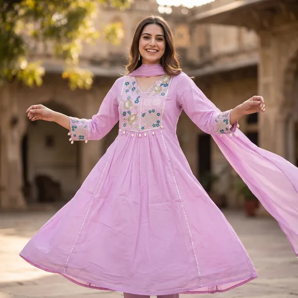 Pink_Cotton_Floral_Emroided_Anarkali_Kurta_Set_With_Dupatta_For_Women