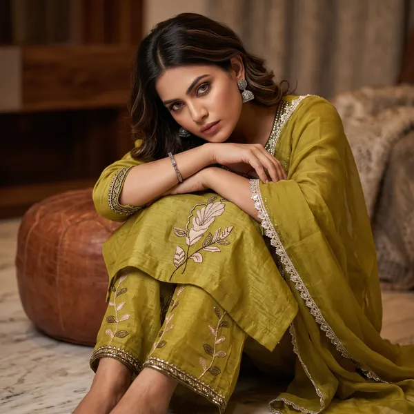 Olive_Georgette_Floral_Embroidered_Salwar_Suit_Set_With_Dupatta_For_Women