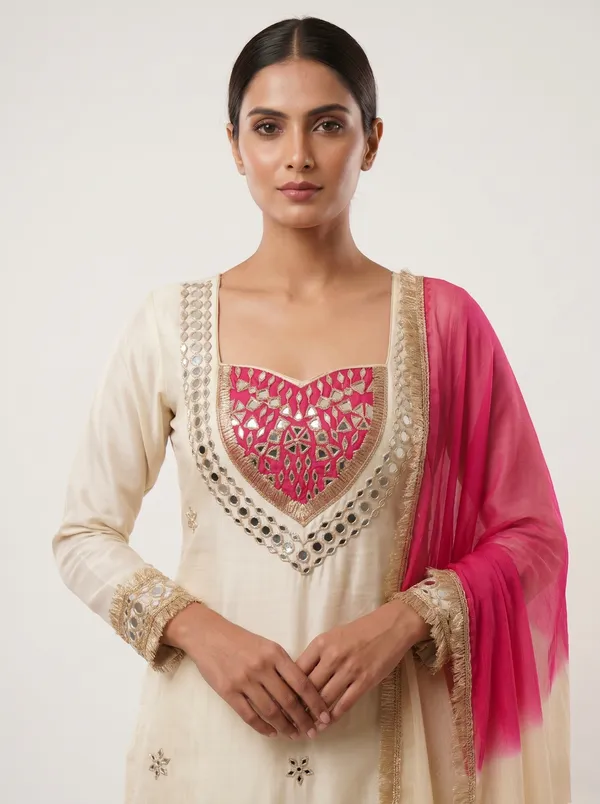 Off_White_Roman_Silk_Mirror_Work_Kurta_Palazzo_Set_With_Dupatta_For_Women