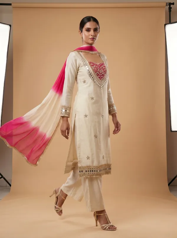 Off_White_Roman_Silk_Mirror_Work_Kurta_Palazzo_Set_With_Dupatta_For_Women