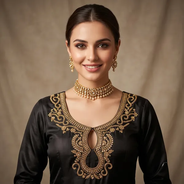 Black_Glass_Roman_Silk_Floral_Emroided_Kurta_Palazzo_Set_With_Dupatta_For_Women