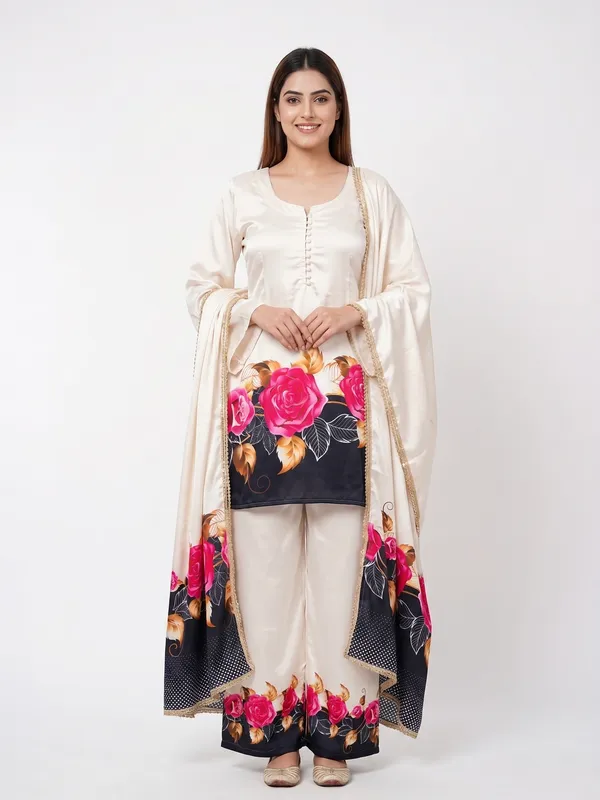 Cream_Silk_Digital_Print_Kurta_Palazzo_Set_With_Dupatta_For_Women