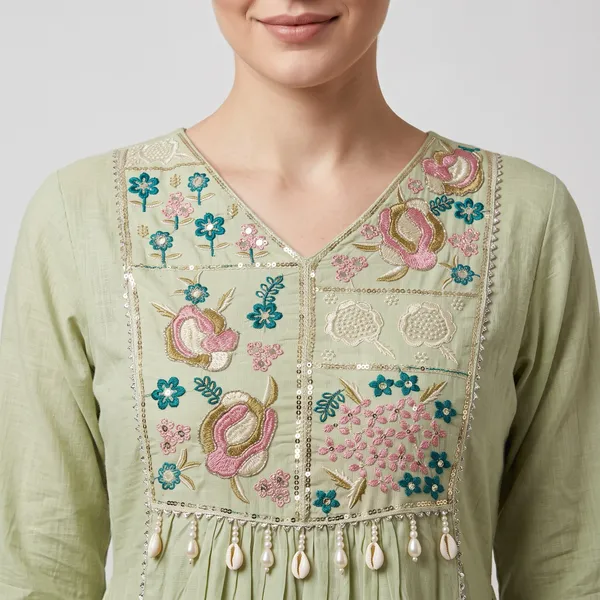 Pista_Cotton_Floral_Emroided_Anarkali_Kurta_Set_With_Dupatta_For_Women