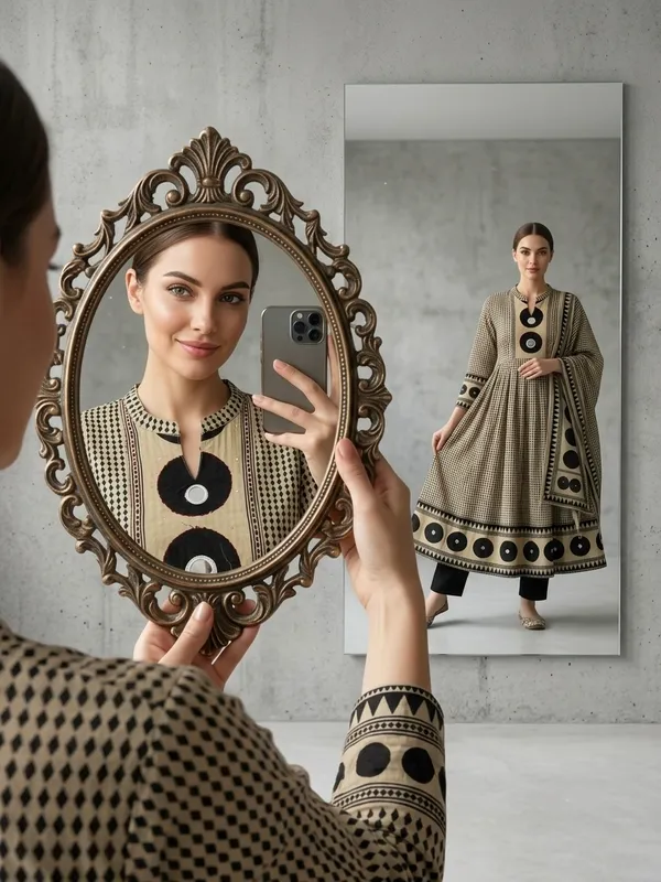 Beige_Cotton_Printed_Anarkali_Kurta_Set_With_Dupatta_For_Women
