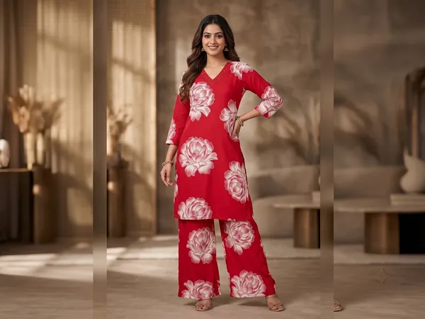 Red_Rayon_Printed_Co-Ord_Set_For_Women