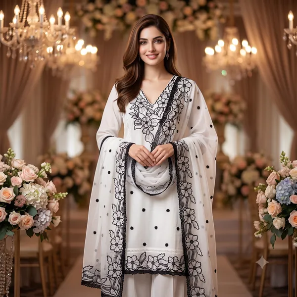 White_Roman_Glass_Embroided_Salwar_Suit_Set_With_Dupatta_For_Women