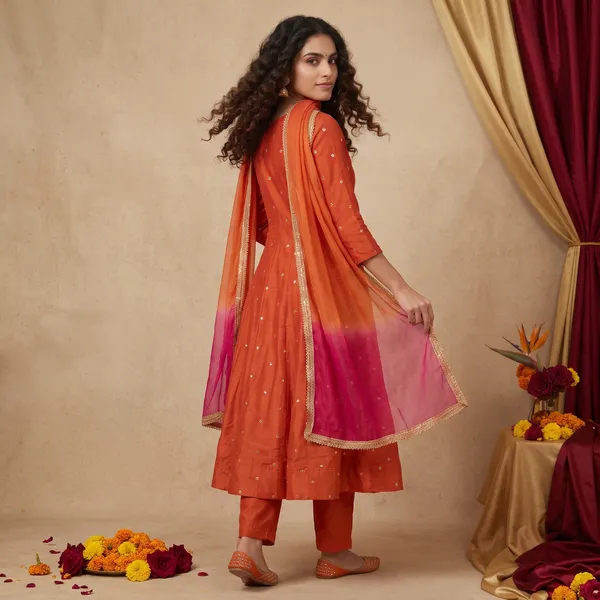 SAIVRITI's_Meher_Anarkali_FENDI_suit_set_with_Dupatta_|_SweatHeart_Neck_with_Mirror_work_|_M,L,XL,XXL