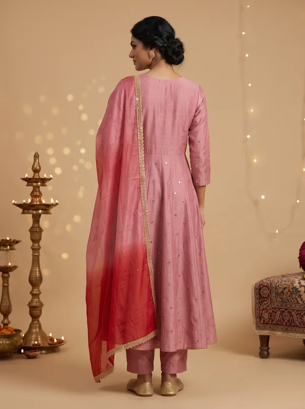 SAIVRITI's_Meher_Anarkali_FENDI_suit_set_with_Dupatta_|_SweatHeart_Neck_with_Mirror_work_|_M,L,XL,XXL