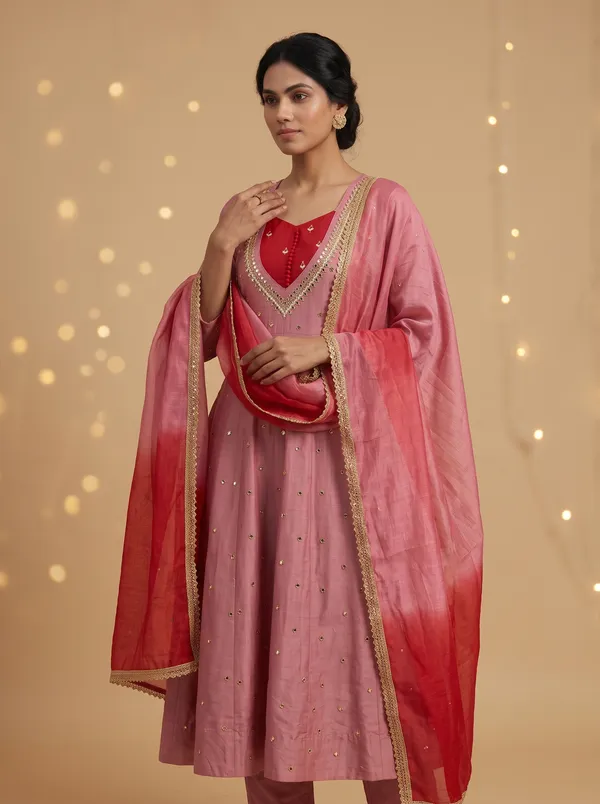 SAIVRITI's_Meher_Anarkali_FENDI_suit_set_with_Dupatta_|_SweatHeart_Neck_with_Mirror_work_|_M,L,XL,XXL