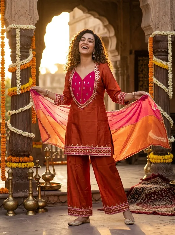 SAIVRITI's_Meher_FENDI_suit_set_with_Dupatta_|_SweatHeart_Neck_with_Mirror_work_|_M,L,XL,XXL