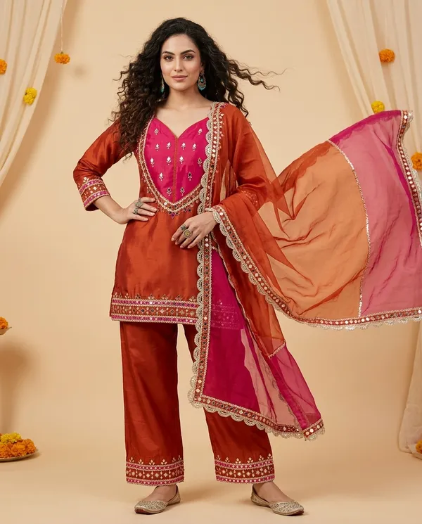 SAIVRITI's_Meher_FENDI_suit_set_with_Dupatta_|_SweatHeart_Neck_with_Mirror_work_|_M,L,XL,XXL