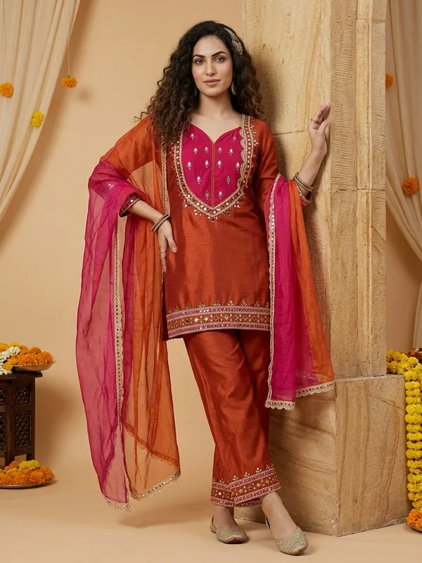 SAIVRITI's_Meher_FENDI_suit_set_with_Dupatta_|_SweatHeart_Neck_with_Mirror_work_|_M,L,XL,XXL