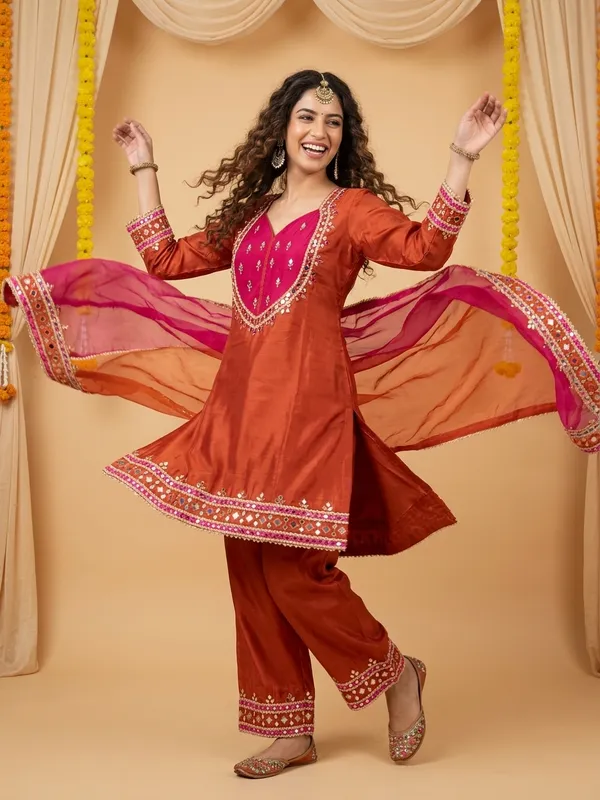SAIVRITI's_Meher_FENDI_suit_set_with_Dupatta_|_SweatHeart_Neck_with_Mirror_work_|_M,L,XL,XXL